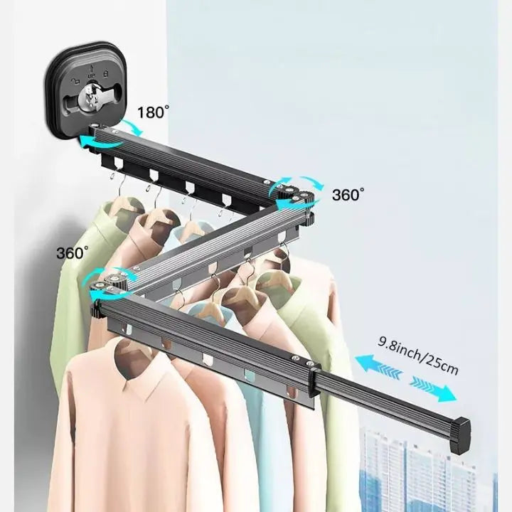 Space-Saving Wall Drying Rack – Foldable Design with Suction Cups