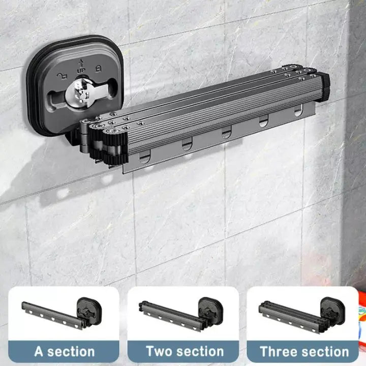 Space-Saving Wall Drying Rack – Foldable Design with Suction Cups