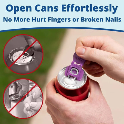 Can opener with protective cover (6 pieces) — effortless and clean opening