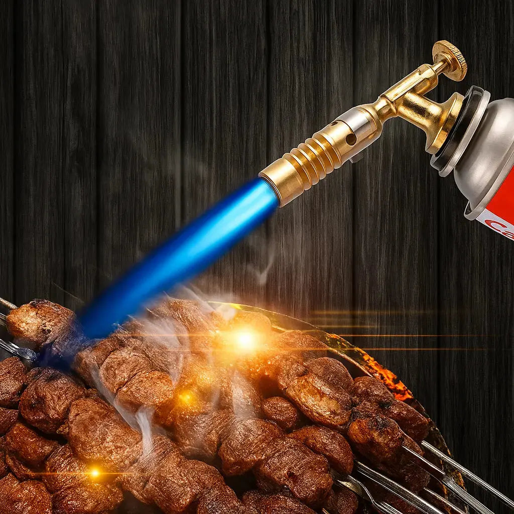 Portable Copper Gas Burner – Safe Ignition with Safety Lock