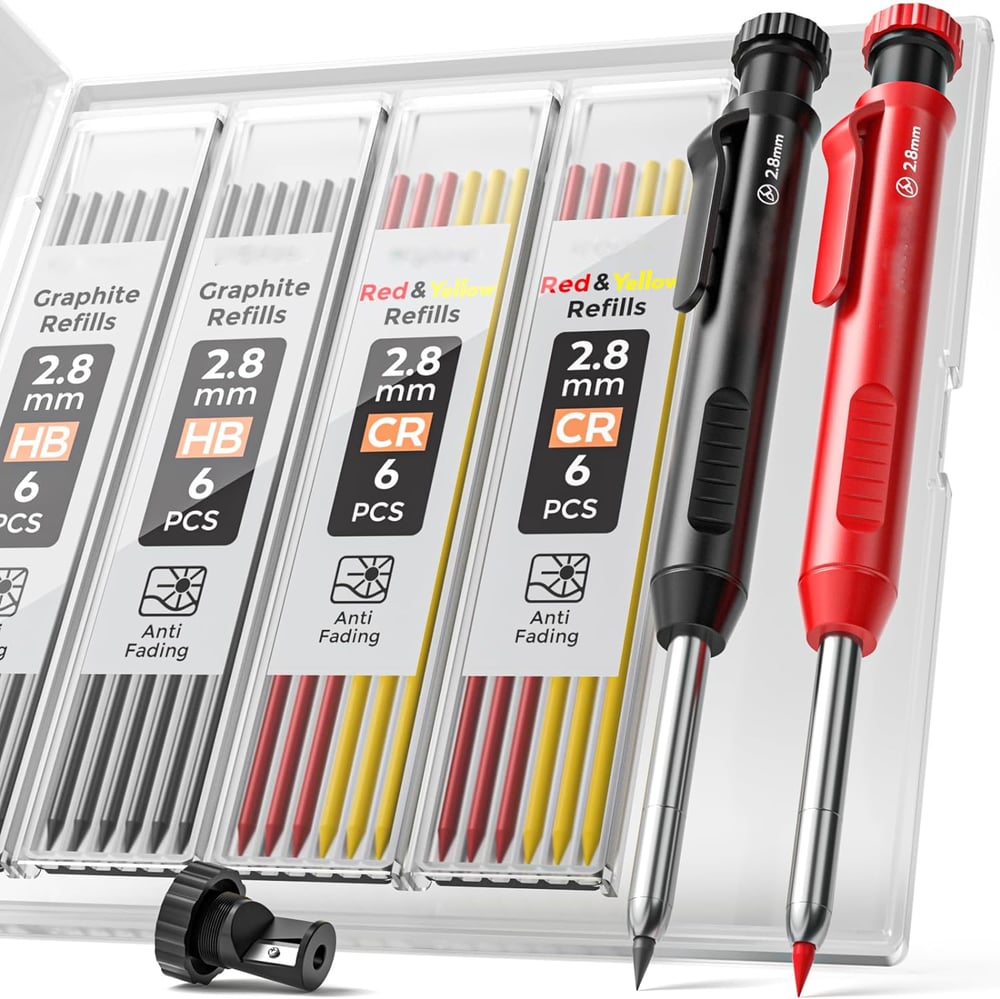 Zimmermann Pencil Set – Durable Marking Pencils with Sharpener