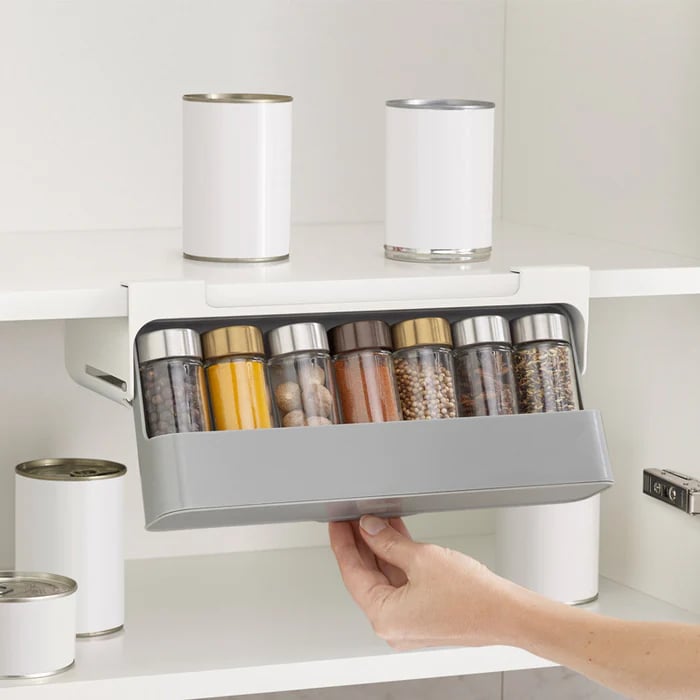 Kitchen Container Organizer – Hanging Spice Rack with Easy Installation