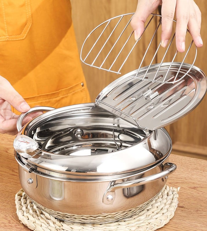 Stainless Steel Deep Fryer — Enjoy Crispy, Save Fat