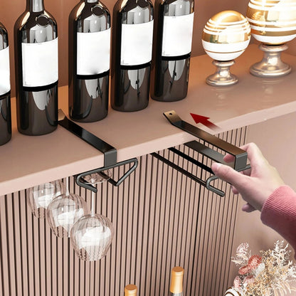 Wine Rack for Under-Cabinet Mounting — Space-Saving Glass Holder with Easy Installation