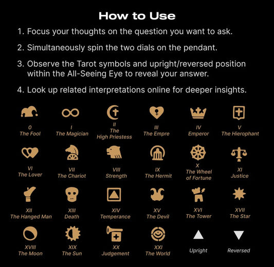 👁️‍🗨️Handmade Tarot Vision Pendant: Connect to Cosmic Wisdom Anytime（Cheat Sheet Included) Mivoza Deutschland