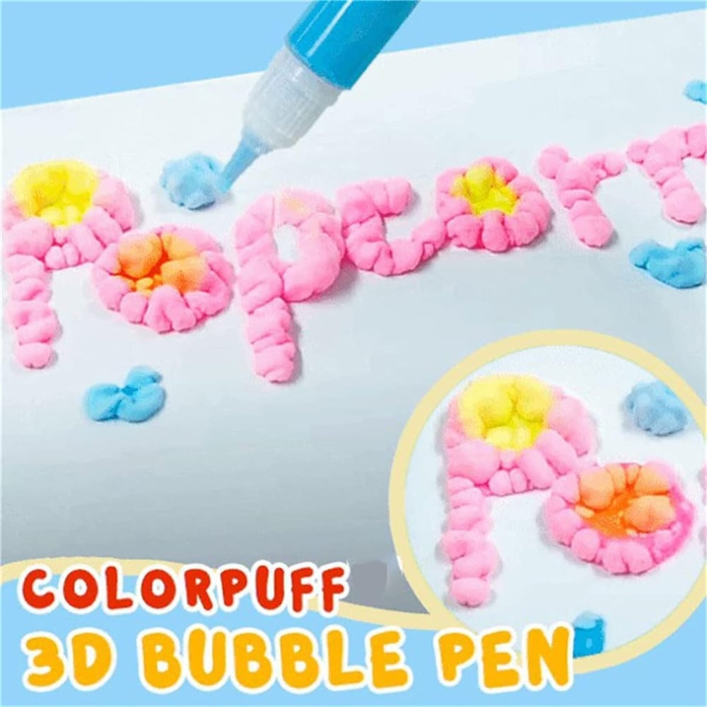 Magical Puffy Popcorn Pens — Creative 3D Painting Fun for Young & Old 6-Piece Set
