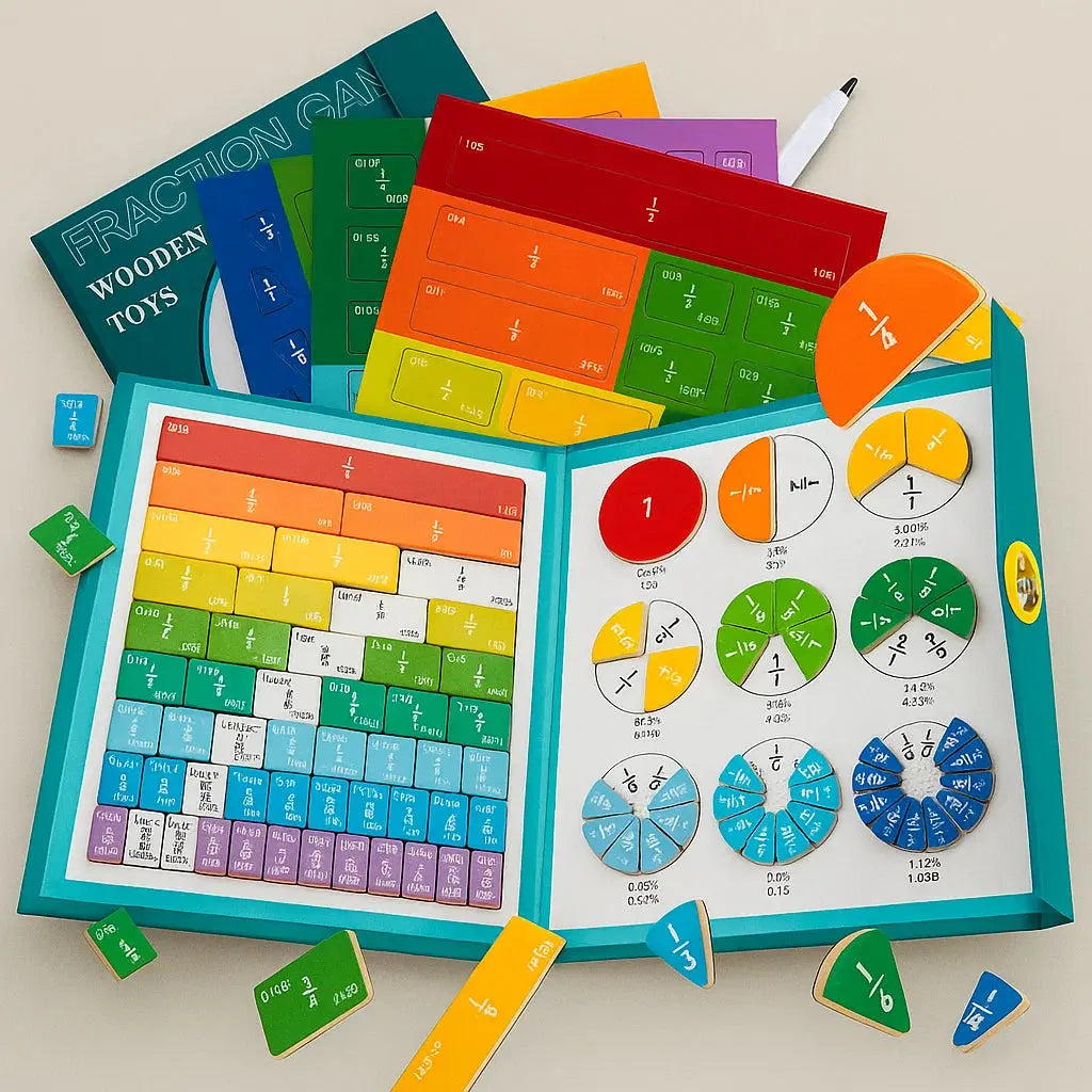 Magnetic Fraction Learning Tiles — Interactive Math Set for Kids