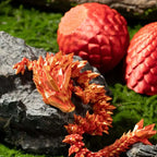 3D-Printed Dragon Egg Toy with Movable Dragon