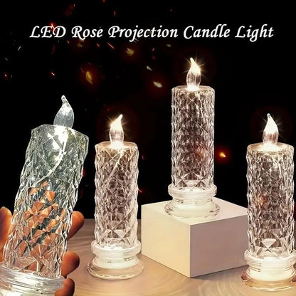 LED Crystal Candle Lights — Sparkling & Romantic Table Lighting Set of 4