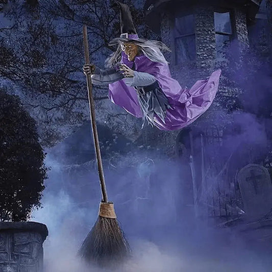 PhantomGlide™ — Motion-Triggered Flying Witch Decor