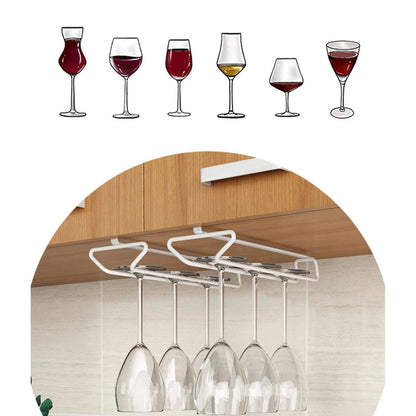 Wine Rack for Under-Cabinet Mounting — Space-Saving Glass Holder with Easy Installation