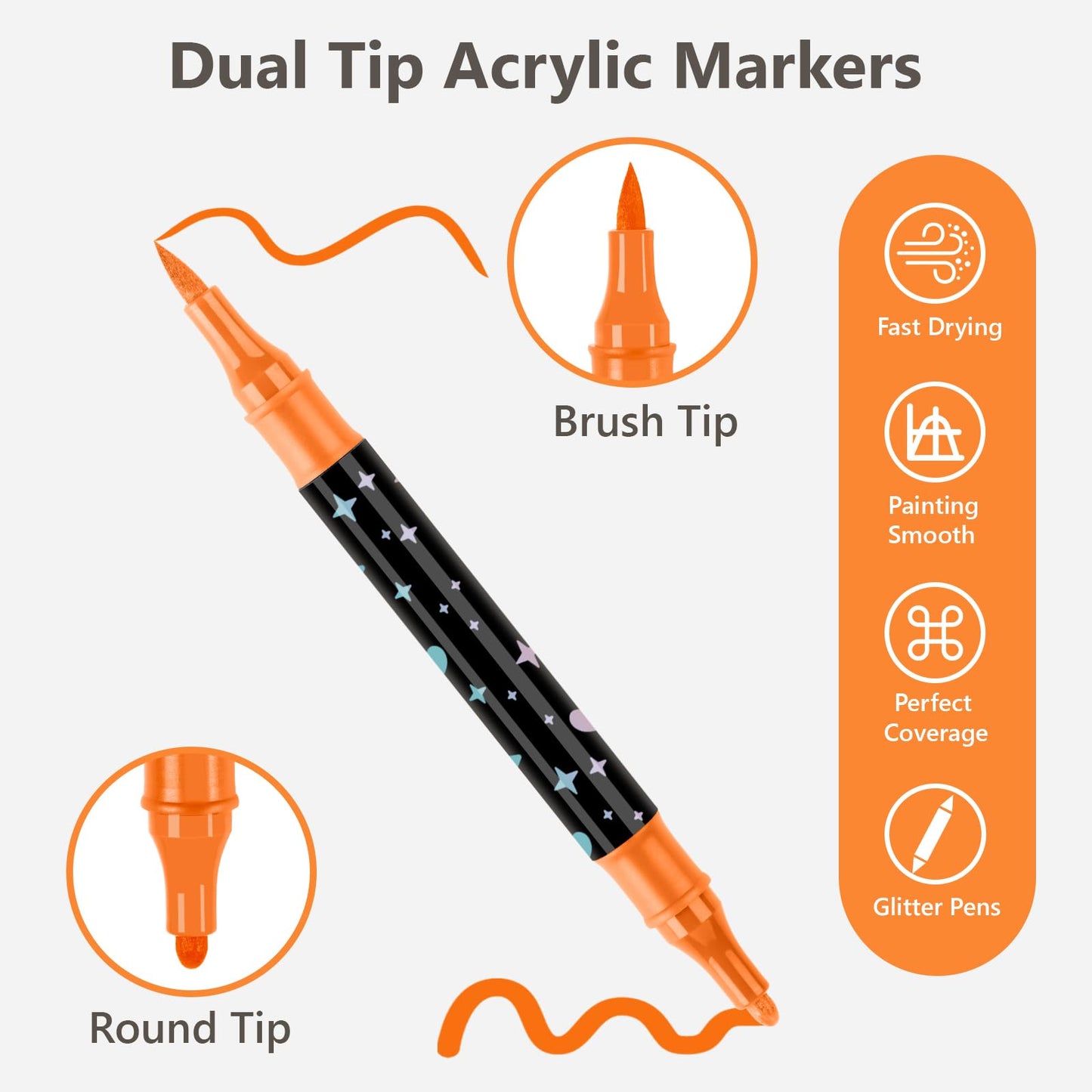 Brush Pens – Vibrant Artworks with Sparkling Shine