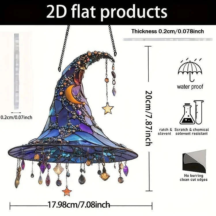 Hexenhut Anhänger – Acryl Himmelsdekoration mit Sternen Mivoza Deutschland