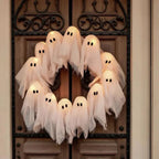 Halloween Decoration Wreath — Mysterious Spirit Glow for Atmosphere