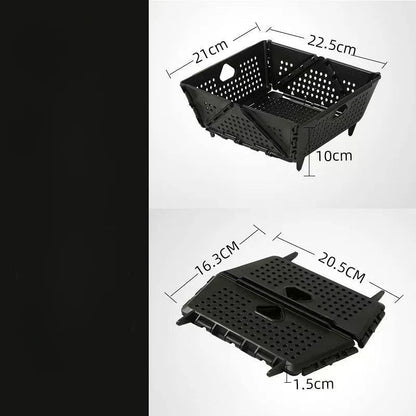 Foldable Draining and Storage Basket – Space-Saving, Heat-Resistant Organizer