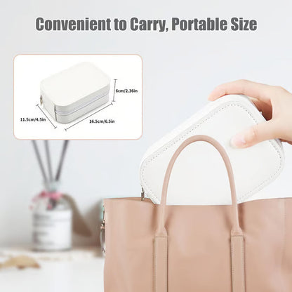 Portable Makeup Organizer — Compact LED Mirror with Adjustable Lighting