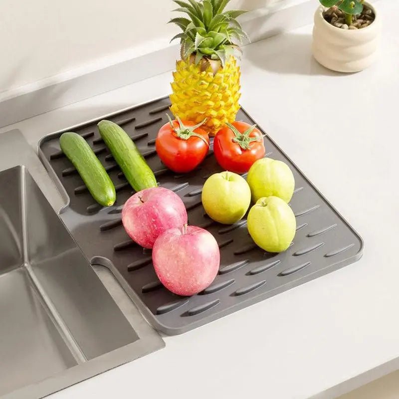 Heat-Resistant Silicone Dish Mat — QuickDry™ Countertop Protector
