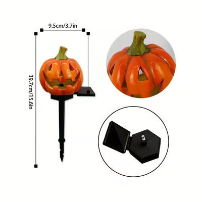 Solar Pumpkin Lantern — Outdoor Halloween Decoration with Warm Glow