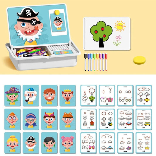 Magnetic Puzzles Face Dress Up Travel Game Double Side Preschool Educational Learning Toy for Kids Mivoza Deutschland