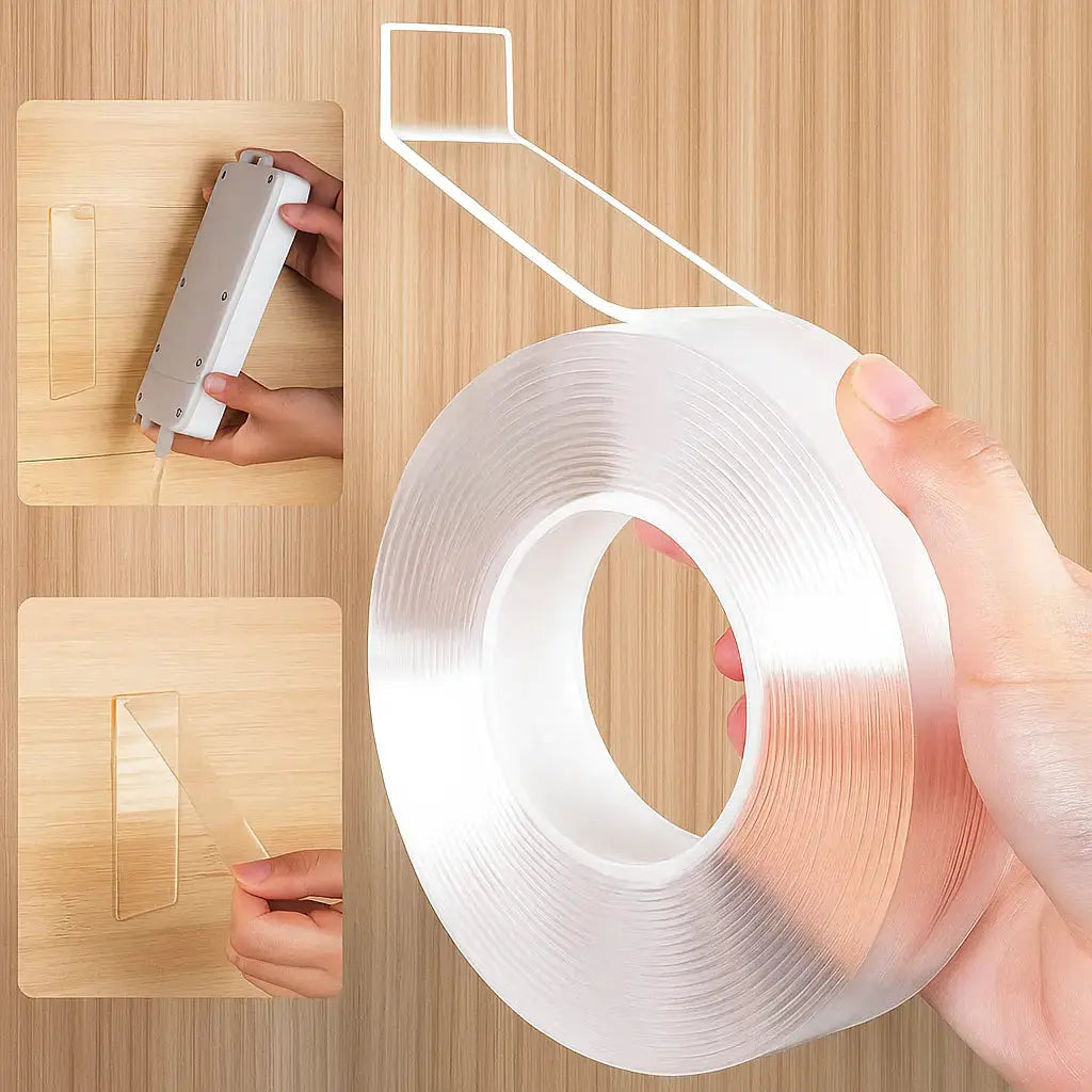 GripLuxe™ — Reusable Gel Tape Holds 2.2 lbs Cleanly