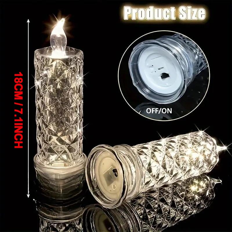 LED Crystal Candle Lights — Sparkling & Romantic Table Lighting Set of 4