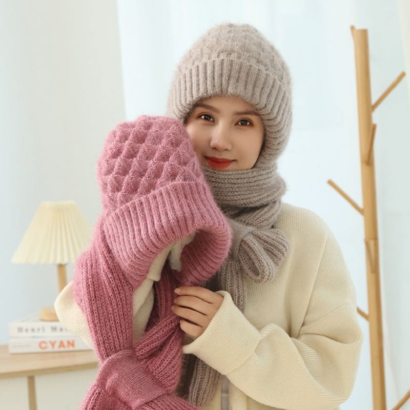 🎄 - Winter Versatile Knitted Hooded Scarf for Women Mivoza Deutschland