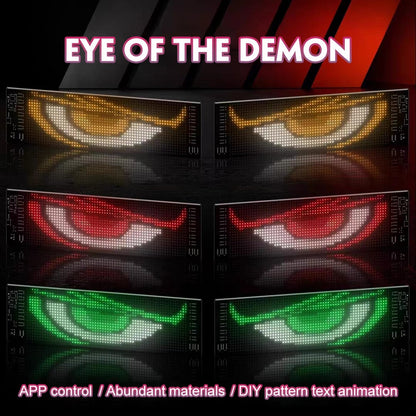 Animated LED Display Panel — App-Controlled Vehicle Windshield Sign (2 Pieces)