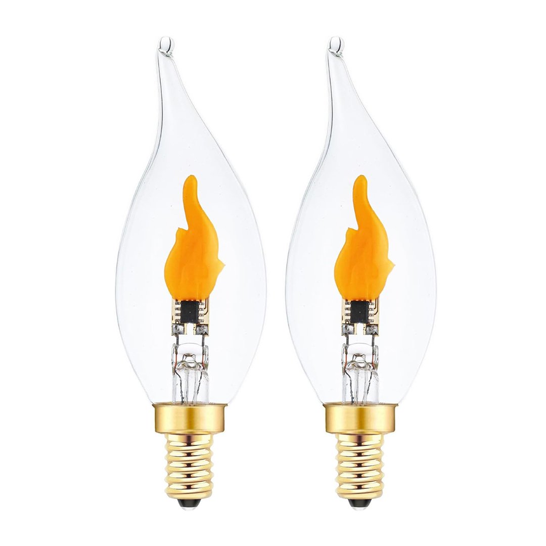 🔥E12 LED Flickering Flame Decoration Light Bulbs -Perfect Ambiance for Halloween Christmas Mivoza Deutschland