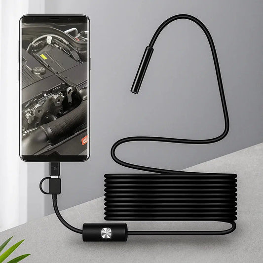 Waterproof Endoscope Camera — HD Inspection Camera with 5m Cable