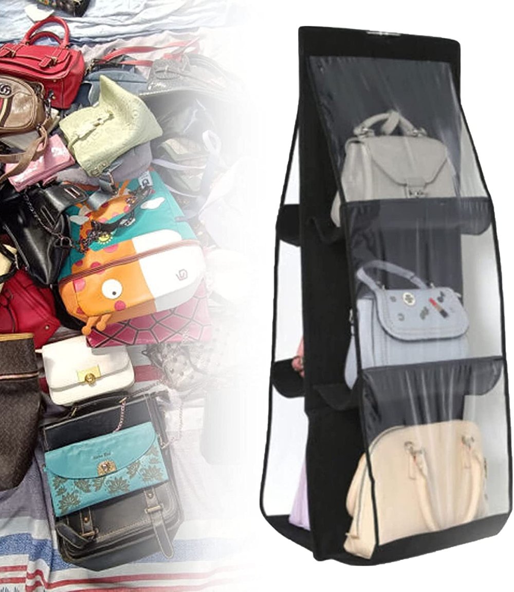 Double-sided Hanging Storage Bag – Six-layer Organizer for Handbags