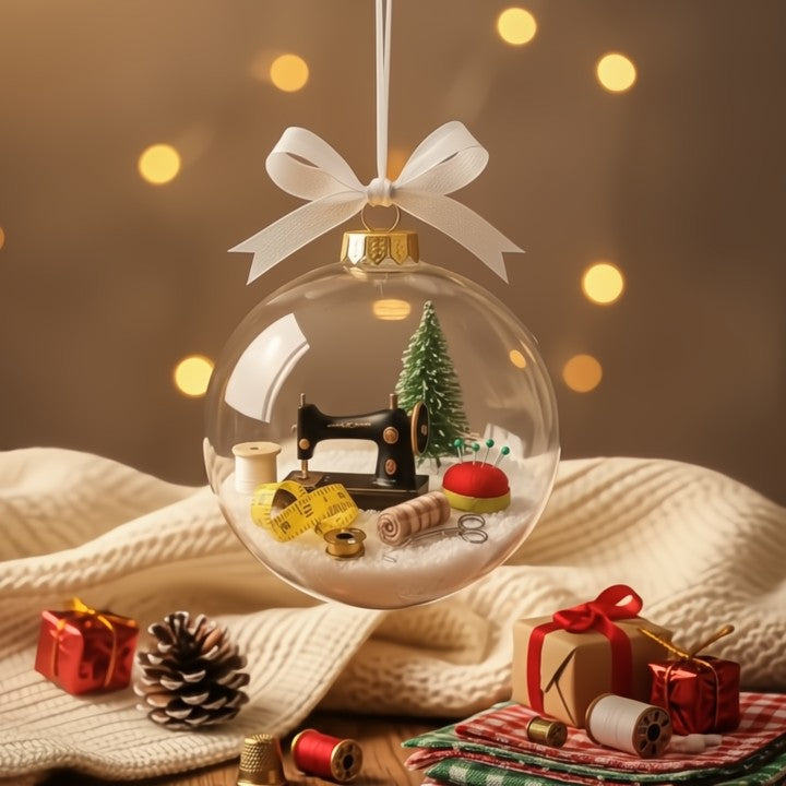 Sewing Snow Globe Ornament Adds Charm to Your Holiday Décor