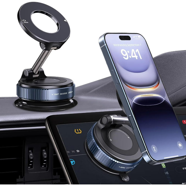 360° Vacuum-Lock Phone Holder — Secure Grip Even on Bumpy Roads