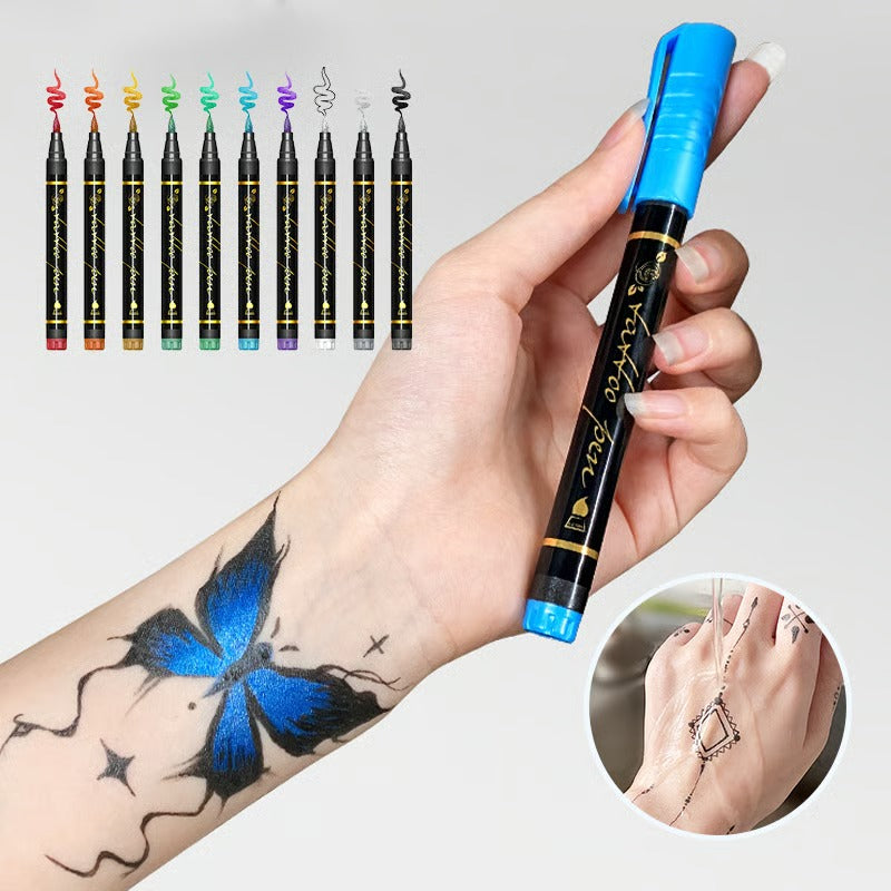 Tattoo-Stifte für Body Art — Kreativer Spaß zu Halloween & Party 10er-Set Mivoza Deutschland