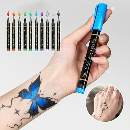 Tattoo-Stifte für Body Art — Kreativer Spaß zu Halloween & Party 10er-Set Mivoza Deutschland