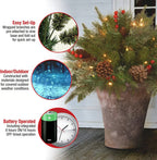 Pre-lit Artificial Christmas Tree Urn Filler Mivoza Deutschland