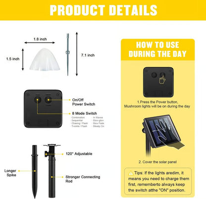 Solar Small Mushroom Lamps Mivoza Deutschland
