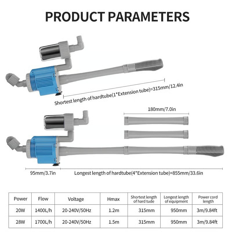 360GPH Electric Aquarium Gravel Cleaner Mivoza Deutschland