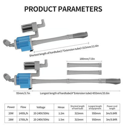 360GPH Electric Aquarium Gravel Cleaner Mivoza Deutschland