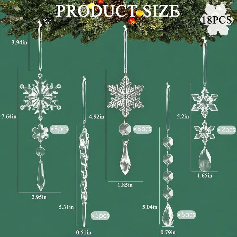 18-Piece Christmas Ornament Set — Timeless Shine for Your Christmas Tree