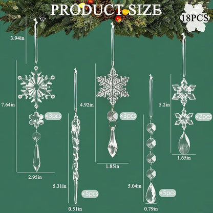 18-Piece Christmas Ornament Set — Timeless Shine for Your Christmas Tree