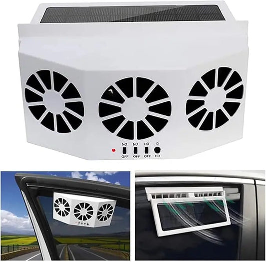Solar-Powered Car Fan – Wireless & Compact