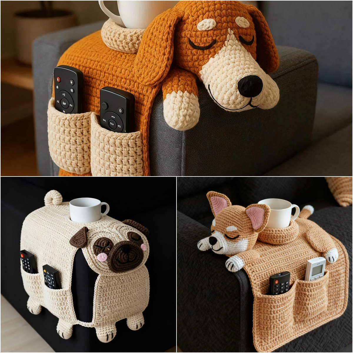 Handmade Crochet Dog Sofa Organizer Mivoza Deutschland