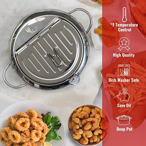 Stainless Steel Deep Fryer — Enjoy Crispy, Save Fat