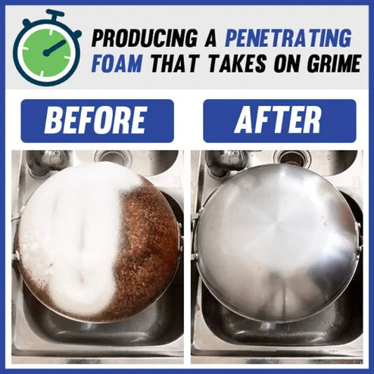 GlimmerMist™ — Foam-Powered Grease Eraser