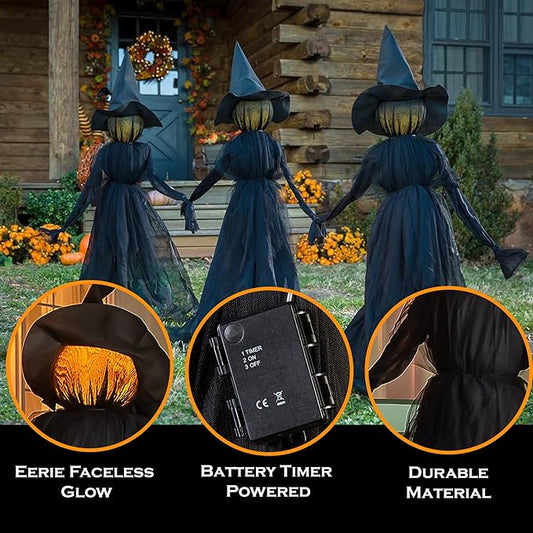 Halloween Witch Garden Stake – Outdoor Water Decoration