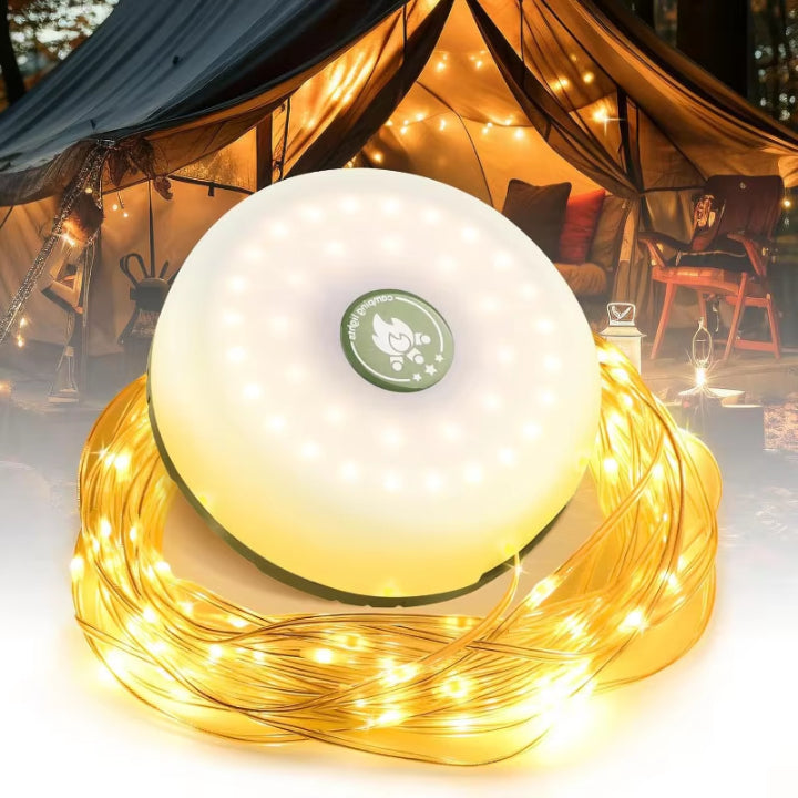 4-in-1 LED Camping Lamp with USB Power Bank