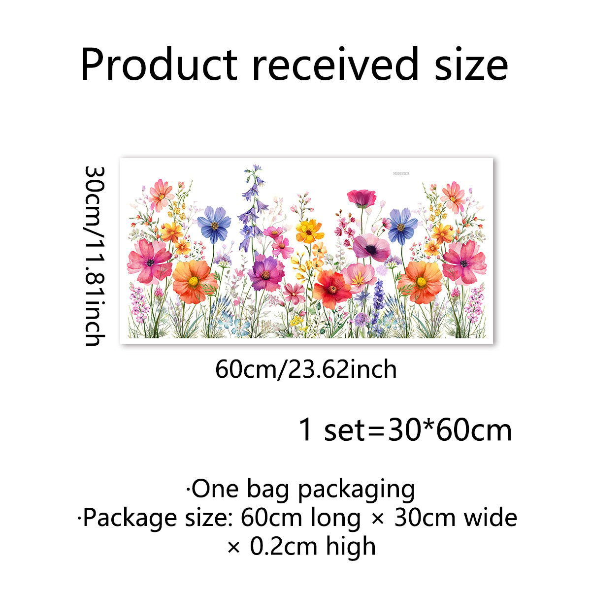 Buy 1 Get 1 Free | Colorful bouquet of flowers window stickers