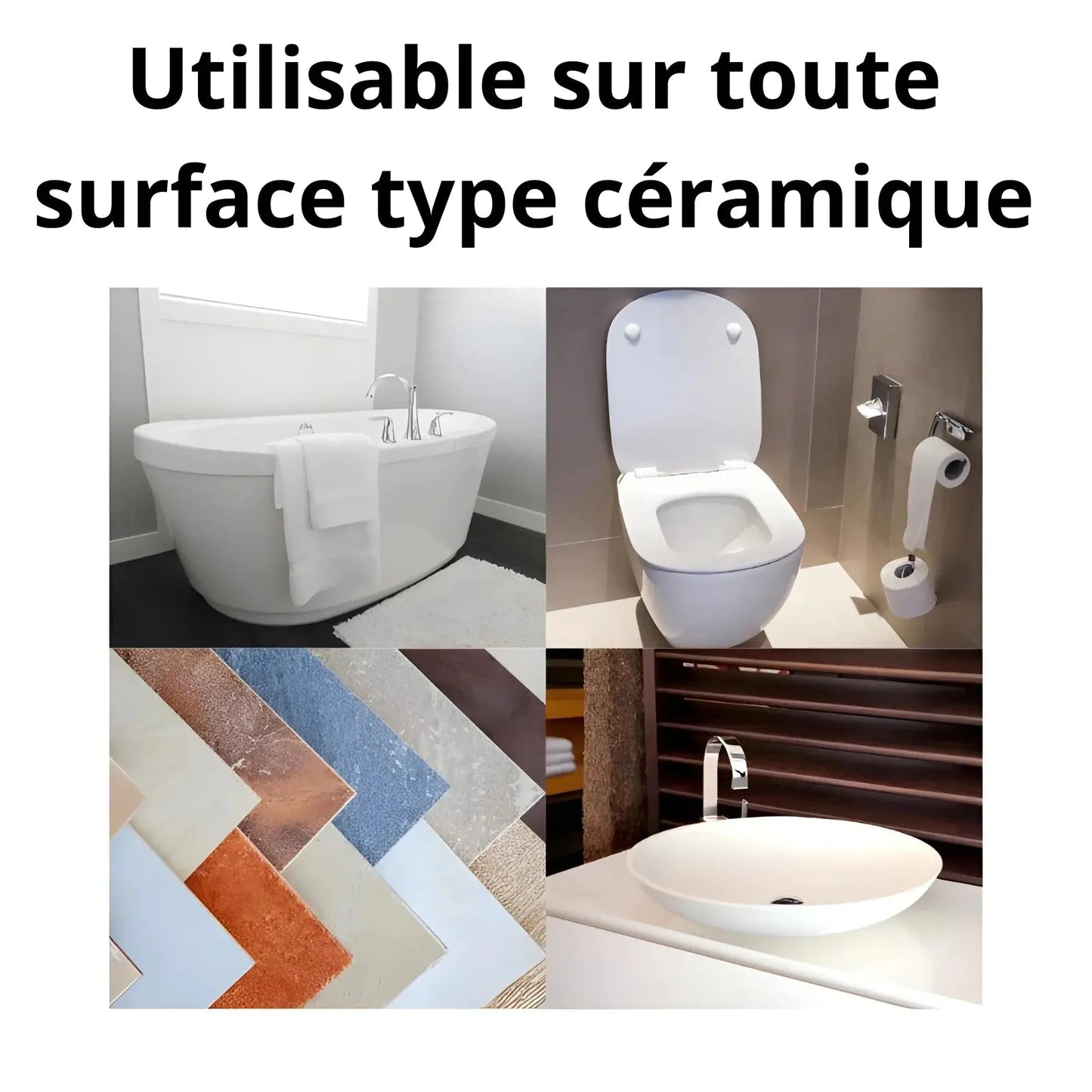 Tile Repair Paste – Fix Cracks & Chips in Minutes | Ceramic Repair Kit 1.8 ounces (2 Pieces)