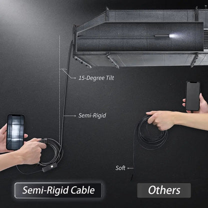 Waterproof Endoscope Camera — HD Inspection Camera with 5m Cable