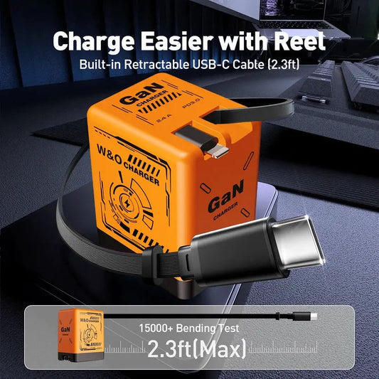 Fast charger with cable management — order and power without cable clutter